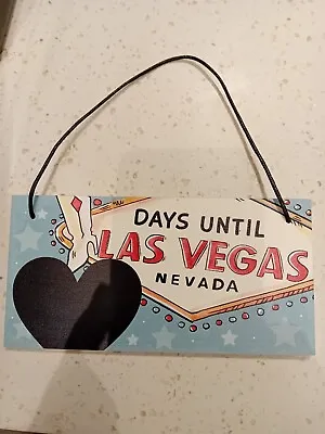 Las Vegas Countdown Chalk Board Wooden • £2