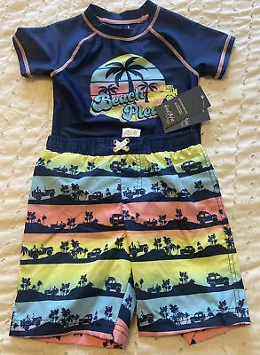 FREE STYLE Swin Revolution Quick Dry Trunks & T -Shirt Swimsuit Set (3T) New❤️ • $14.95