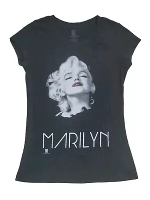 Marilyn Monroe Shirt Women's Medium Black Graphic Tee Short Sleeve Crew Neck Top • $14.96