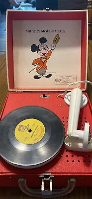 Walt Disney Productions Vintage Mickey Mouse Club Record Player By LIONEL • $149