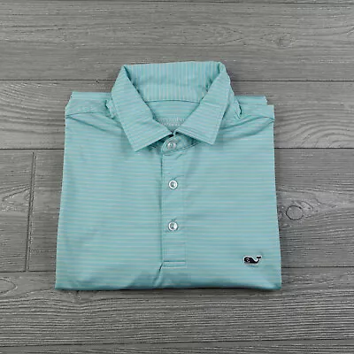 Vineyard Vines Performance Sankaty Polo Golf Shirt Whale Logo Men's M Medium • $16.16