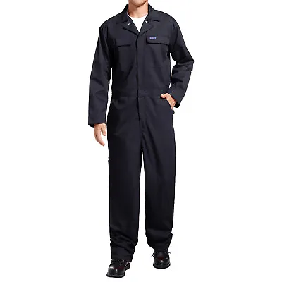 HISEA Men Long Sleeve Coverall Workwear Jumpsuit Mechanic Protective Boilersuit • $44.99