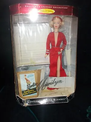 Barbie Marilyn Monroe Red Dress Gentlemen Prefer Blondes 17452 Hollywood Legends • £79.99