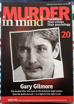 £4.98 • Buy Murder In Mind 20 Magazine Gary Gilmore Murder Killer True Crime Psychology 1997