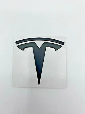 Tesla MODEL 3 Rear Lid Trunk Emblem T Badge MATTE BLACK Logo OEM Upgrade • $17.99