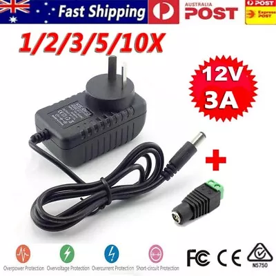 DC/AC 5V/12V 2A/3A/4A/5A/6A/8A/10A Power Supply Charger Transformer Adapter AU • $12.99