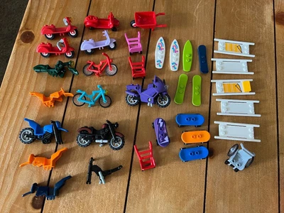 £14.99 • Buy LEGO  Bundle Job Lot Accessories Minifigure  Vespa Bike Snow Board Skateboard  M