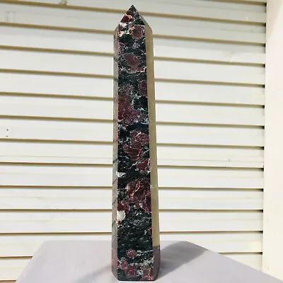 6.05lb Natural Fireworks Garnet Obelisk Quartz Tower Crystal Wand Point Healing • $2.25