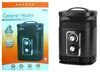 Soleil PTC-156 Portable Heater 100 Sq Ft Electric Ceramic Black • $26.88