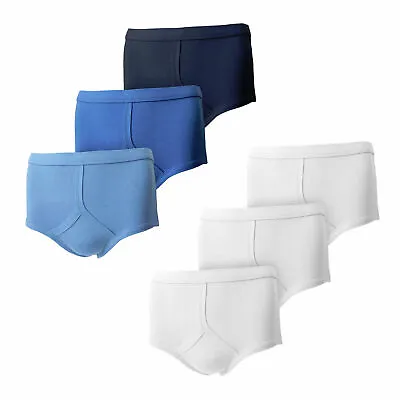 Mens Fits Y-Fronts Underwear 100% Cotton Underpants Briefs S M L XL XXL • £4.75
