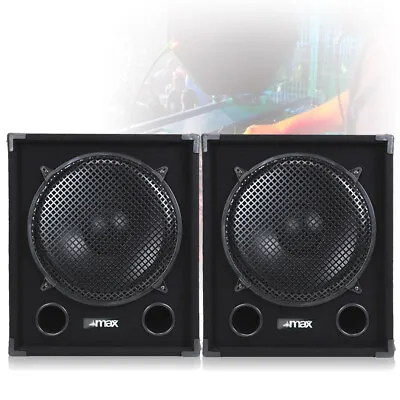 2400W MAX15SUB 15  Inch Subwoofer Sub Bass Speakers DJ PA Karaoke Party UK Stock • £279