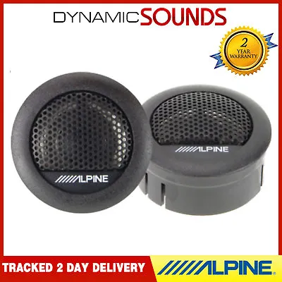 ALPINE SXE-1006TW 1  3cm 280 Watts Car & Van Dome Tweeters Speaker Set Pair • £32.90