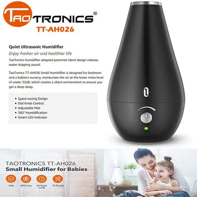 TaoTronics 1.8L Quiet Ultrasonic Cool Mist Humidifier TT-AH026 DI11_K • $19.99