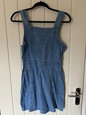 £8 • Buy Asos. Blue Denim Pinafore Dress Size 10 Women's