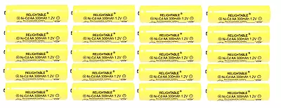 20-PCS AA RELIGHTABLE 1.2V 300mAh NiCd Rechargeable Batteries Solar Ni-Cd K20 • $15.99