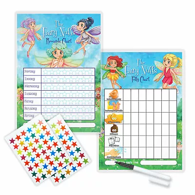 Potty Reward Chart Fairy Nuffs Set Magnetic Available FREE Pen And Stickers • £2.60