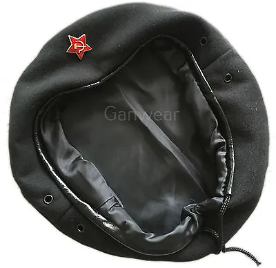 £12.99 • Buy USSR Soviet Russian Army Style Black CHE GUEVARA Beret Hat Cap Small Star Badge