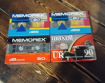 4 Pack Maxell Communicator Series Db60 Memorex DBS 90  Blank Cassette Tape Ur90 • $9.23