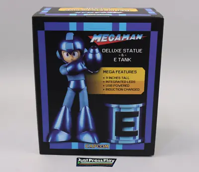 Mega Man Deluxe Statue & E Tank 9  Tall W/LED Lights Capcom NIB New In Box • $59.99