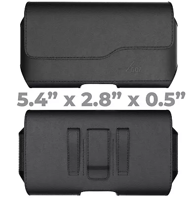 AGOZ 5.4  X 2.8  X 0.5  Leather Cell Phone Pouch Magnetic Case Belt Clip Holster • $8.98