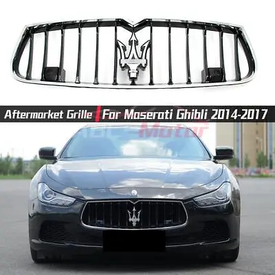 Chrome Silver Aftermarket Bumper Grille For Maserati Ghibli SQ4 14-17 670010764 • $159