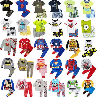 Toddler Baby Boys Girls Nightwear Sleepwear Printed Comfy Pajamas Outfits PJs ~ • $19.75