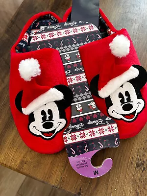 £6.50 • Buy Brand New Tags-Disney Mickey Mouse Size 5-6 Christmas Slippers