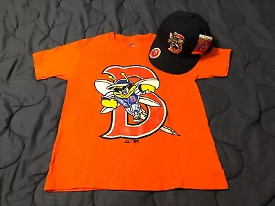 Binghamton Mets Majestic Minor League Youth Baseball Hat And Shirt • $0.99