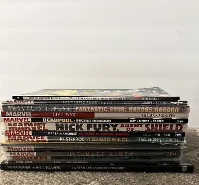 $1 • Buy Marvel Graphic Novels Lot If 14 - X-Men, Captain America, Deadpool, Dr. Strange