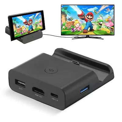 For Nintendo Switch Docking Station Stand Charging Dock 4K TV HDMI Adapter Black • $18.99