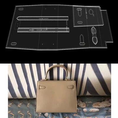 Leather Craft Handbag Template Women's Purse Sewing Pattern DIY Cutting Stencil • $75.04