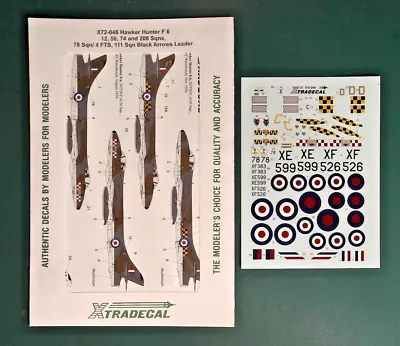 Xtradecal Decals 1/72 X72046 - Hawker Hunter F6 • £5.99