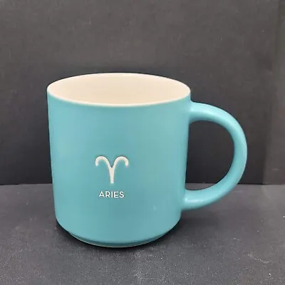 Coffee Mug Aries Zodiac Sign Brand New 16 Oz Modern Expressions Blue White • $14