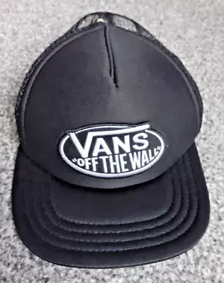 Vans Off The Wall Hat Trucker Cap Black Adjustable One Size • £14.99