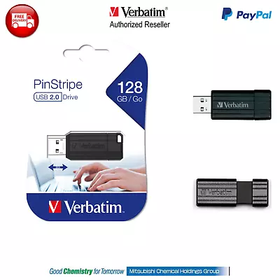 ($0 P&H) Verbatim USB Thumb Drive 128GB  Store N Go P/n 49071 Black Capless • $45.75