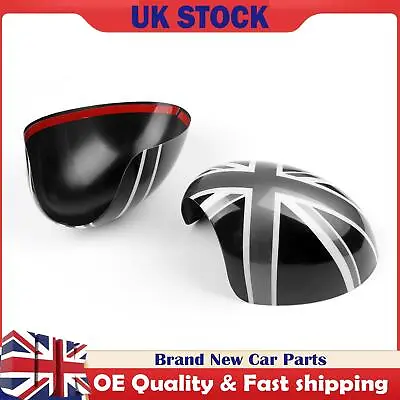 Union Jack WING Mirror Covers Fit For MINI Cooper R55 R56 R60 Power Fold Mirror • £28.79