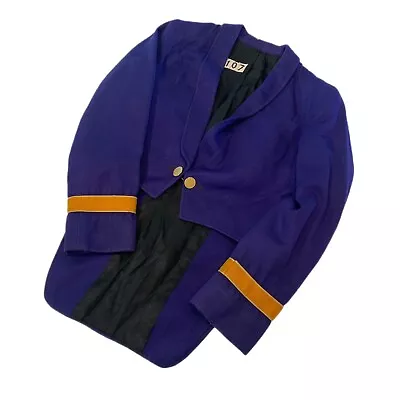 Vtg MARCHING BAND UNIFORM Purple Gold  Jacket Waistcoat Fruhauf • $64.99
