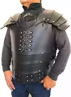 The Medieval Knights Genuine Leather Vest Armor LARP Armour Jackets Armor • £226.38
