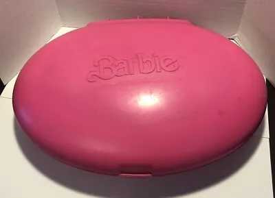 Vintage Pink Barbie Cosmetic Case Mirror Makeup • $8