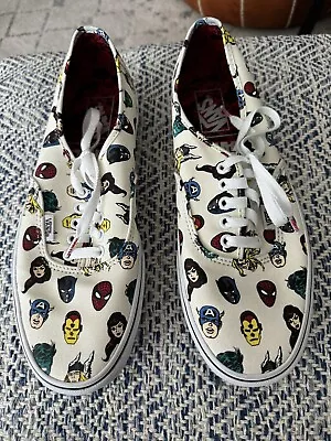 Vans Authentic X Marvel Heads Spiderman Iron Man Avengers - Men’s Size 10 • $30