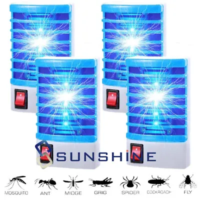 4Pcs Electric Mosquito Fly Bug Insect Pests Gnat Traps Zapper Killer Night Lamps • $15.99