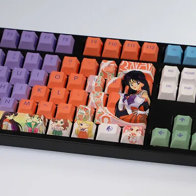 $56.10 • Buy New Anime Sailor Moon 108 PBT Keycap Set Cherry MX For Mechanical Keyboard Stock
