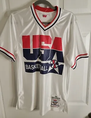 David Robinson Nike Olympic Dream Team Warm-Up Jersey White Size S • $40