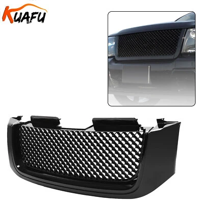 $65.99 • Buy GLOSS BLACK FRONT UPPER HOOD GRILLE Fit  2002-2009 GMC ENVOY HONEYCOMB MESH