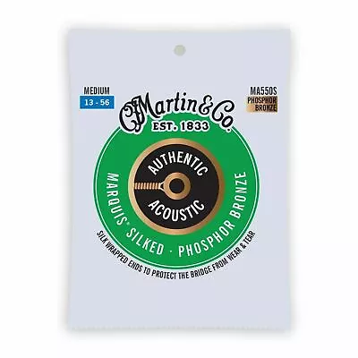 Martin MA550S Authentic Acoustic Marquis Silked Phosphor Bronze Guitar Strings • $10.99