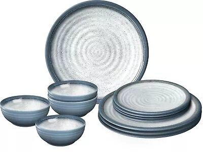 MARINE LUXURY MELAMINE With Non Slip Non Rattle Base MOTORHOME PLATE TUSCANY • £19.99