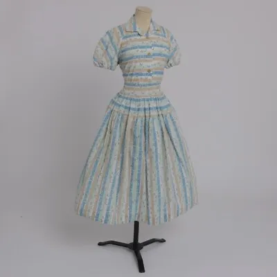 Vintage 1940s Original Horrockses Fashions 1948 Alastair Morton Dress S M • £140