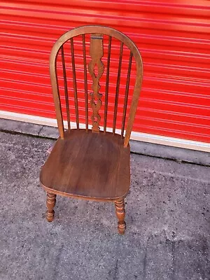 Vintage Royal Charter Oak Windsor Ethan Allen Dining Side Bow Back Chair • $199.99