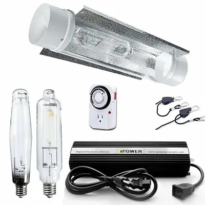 IPower 1000W HPS MH Grow Light System Kits Cool Tube Reflector Set Add-on Wing • $109.99