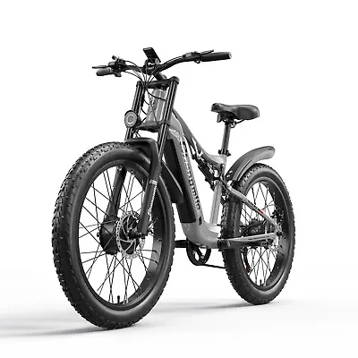 Dual Motor Electric Bicycles 26  Fat Tires E-Mountain Bike 2000W 48V Pedelec MTB • $1699